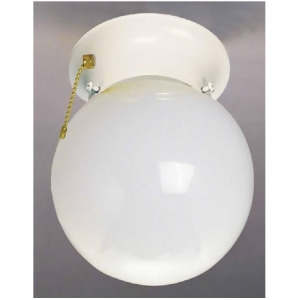 Volume Lighting 1-Light White Flush Mount Ceiling Fixture White V7308-6 - All