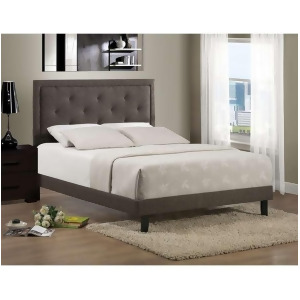 Hillsdale Furniture Becker Full Bed Set w/ Rails Black/Brown Fabric 1296Bfrb - All