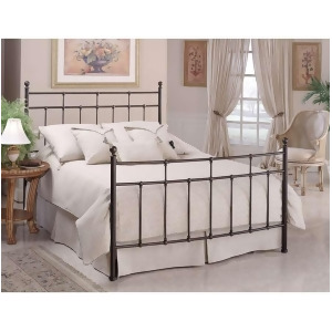 Hillsdale Furniture Providence Bed Set King w/Rails Antique Bronze 380Bkr - All