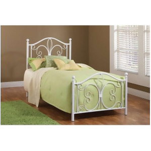Hillsdale Furniture Ruby Bed Set Twin w/Rails Textured White 1687Btwr - All