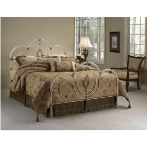 Hillsdale Victoria Bed Set King Rails Not Included Antique White 1310-660 - All