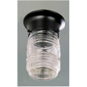 Volume Lighting 1-Light Black Flush Mount Ceiling Fixture Black V7316-5 - All