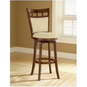 Hillsdale Jefferson Swivel Bar Stool with Cushion Back Brown Cherry 4975-830 - All