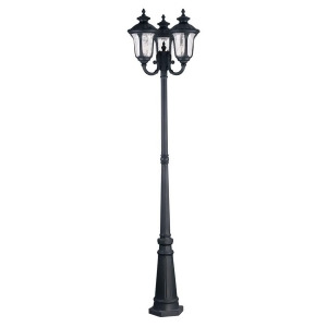 Livex Lighting Oxford Outdoor 3 Head Post in Black 7866-04 - All