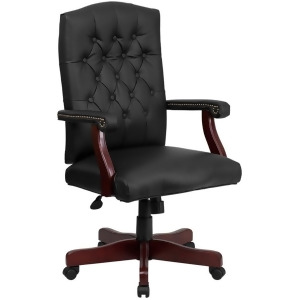 Flash Furniture Bonded Leather Office Chair Black 801L-lf0005-bk-lea-gg - All