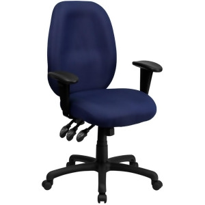 Flash Furniture Blue Fabric Office Chair Blue Bt-6191h-ny-gg - All