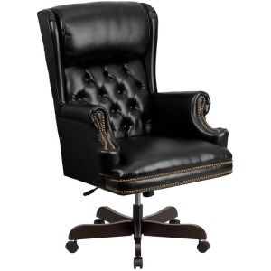 Flash Furniture Bonded Leather Office Chair Black Ci-j600-bk-gg - All