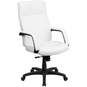 Flash Furniture Bonded Leather Office Chair White Bt-90033h-wh-gg - All