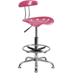 Flash Furniture Pink Drafting Stool Pink Lf-215-pink-gg - All