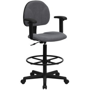 Flash Furniture Gray Drafting Stool Gray Bt-659-gry-arms-gg - All
