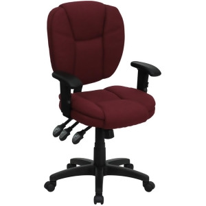 Flash Furniture Burgundy Fabric Office Chair Burgundy Go-930f-by-arms-gg - All