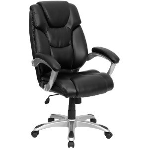 Flash Furniture Bonded Leather Office Chair Black Go-931h-bk-gg - All