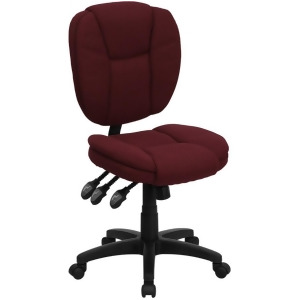 Flash Furniture Burgundy Fabric Office Chair Burgundy Go-930f-by-gg - All