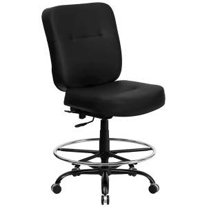 Flash Furniture Big And Tall Office Chair Black Wl-735syg-bk-lea-d-gg - All