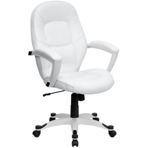 Flash Furniture Bonded Leather Office Chair White Qd-5058m-white-gg - All