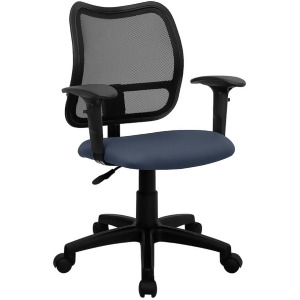 Flash Furniture Black Navy Mesh Chair Black Blue Wl-a277-nvy-a-gg - All