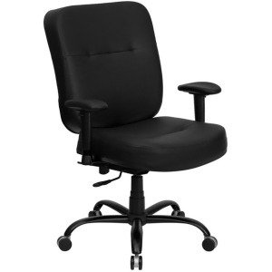 Flash Furniture Big And Tall Office Chair Black Wl-735syg-bk-lea-a-gg - All