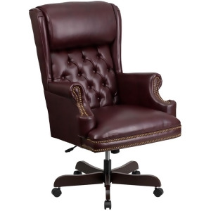 Flash Furniture Bonded Leather Office Chair Burgundy Ci-j600-by-gg - All