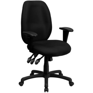 Flash Furniture Black Fabric Office Chair Black Bt-6191h-bk-gg - All
