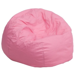 Flash Furniture Pink Fabric Kids Bean Bag Pink Dg-bean-large-solid-pk-gg - All