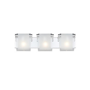 Z-lite Zephyr 3 Light Vanity Light Chrome Clear Beveled Frosted 169-3V - All