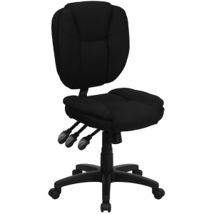 Flash Furniture Black Fabric Office Chair Black Go-930f-bk-gg - All