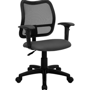 Flash Furniture Gray Mesh Chair Black Gray Wl-a277-gy-a-gg - All