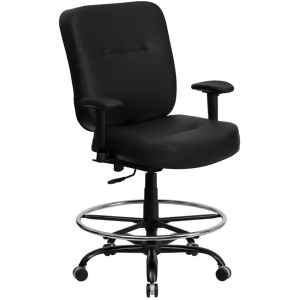 Flash Furniture Big And Tall Office Chair Black Wl-735syg-bk-lea-ad-gg - All