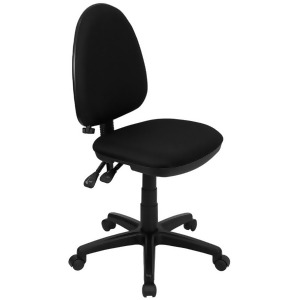 Flash Furniture Black Fabric Office Chair Black Wl-a654mg-bk-gg - All