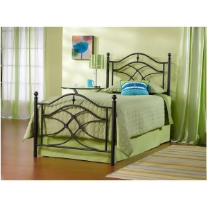 Hillsdale Furniture Cole Bed Set Twin w/Rails Black Twinkle 1601Btwr - All