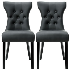 Modway Furniture Silhouette Dining Chairs Set Of 2 Black Eei-911-blk - All