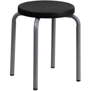 Flash Furniture Black Plastic Stool Black Gray Yk01b-gg - All