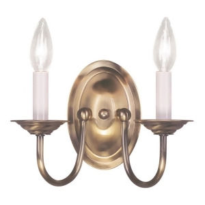 Livex Lighting Home Basics Wall Sconce in Antique Brass 4152-01 - All