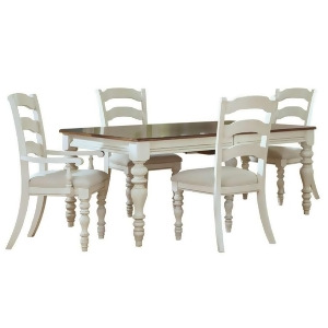 Hillsdale Pine Island 5 Pc Dining Set w/Ladder Back Chrs Old Wht 5265Dtbrcl - All