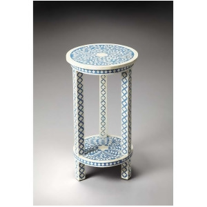 Butler Amanda Blue Bone Inlay Accent Table Heritage 3207070 - All