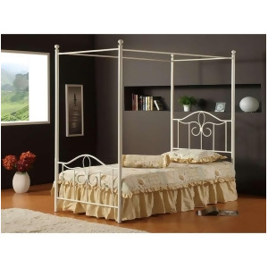 Hillsdale Furniture Westfield Canopy Bed Set Twin- w/Rails White 1354Btwpr - All