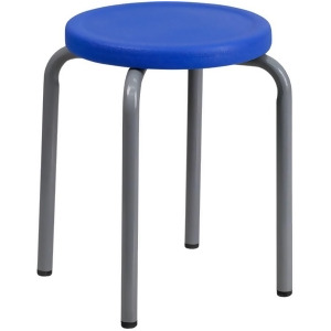 Flash Furniture Blue Plastic Stool Blue Gray Yk01b-bl-gg - All
