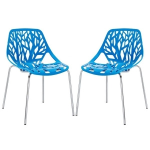 Modway Furniture Stencil Dining Side Chair Set Of 2 Blue Eei-1317-blu - All
