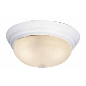 Volume Lighting 1-Light White Flush Mount Ceiling Fixture White V6823-6 - All