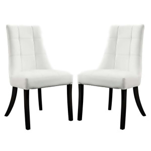 Modway Furniture Noblesse Vinyl Dining Chair Set Of 2 White Eei-1298-whi - All