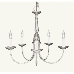 Livex Lighting Home Basics Chandelier in Brushed Nickel 6030-91 - All