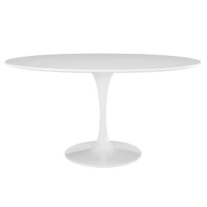 Modway Lippa 60 Oval-Shaped Wood Top Dining Table White Eei-1121-whi - All