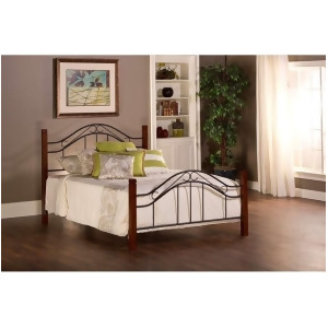 Hillsdale Furniture Matson Bed Set Twin w/Rails Cherry/Black 1159Btwr - All