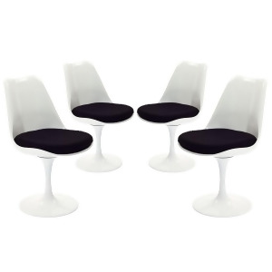 Modway Furniture Lippa Dining Side Chair Set Of 4 Black Eei-1342-blk - All