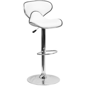 Flash Furniture White Contemporary Barstool White Ds-815-wh-gg - All