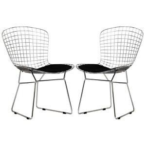 Modway Furniture Cad Dining Chairs Set of 2 Black Eei-925-blk - All
