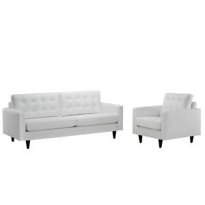 Modway Furniture Empress Sofa And Armchair Set Of 2 White Eei-1311-whi - All