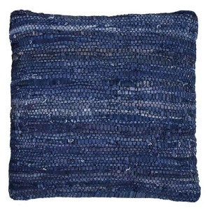 St. Croix Matador Leather Chindi Pillow Blue Plcd1824 - All