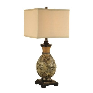 Trans Globe Garden Vine Table Lamp Bronze Linen Fabric Shade Rtl-8820 - All