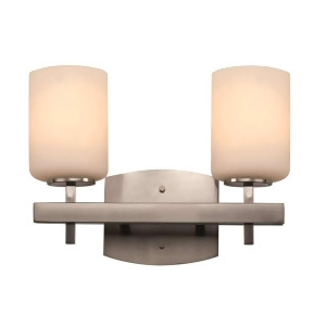Trans Globe Ridge Rail Double Sconce Brushed Nickel Glass Round 20352Bn - All